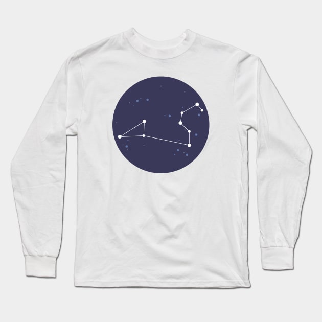 Leo Constellation Long Sleeve T-Shirt by aglomeradesign